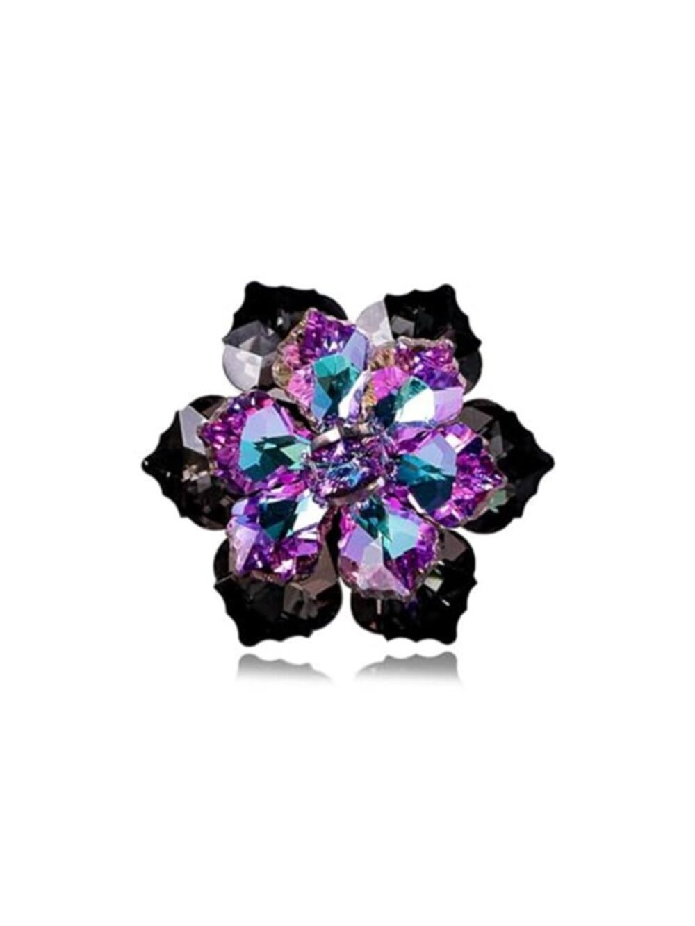 Rhinestone Sunflower Brooch Pin for Women Red Black Purple Large Flower Broochs